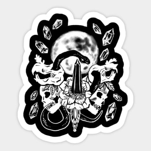 Serpent Rising Crystals Goth Witchy Punk Sticker